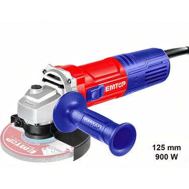 AMOLADORA 125MM 900W EMTOP M14 (INCLUYE MANILLAR AUXILIAR)